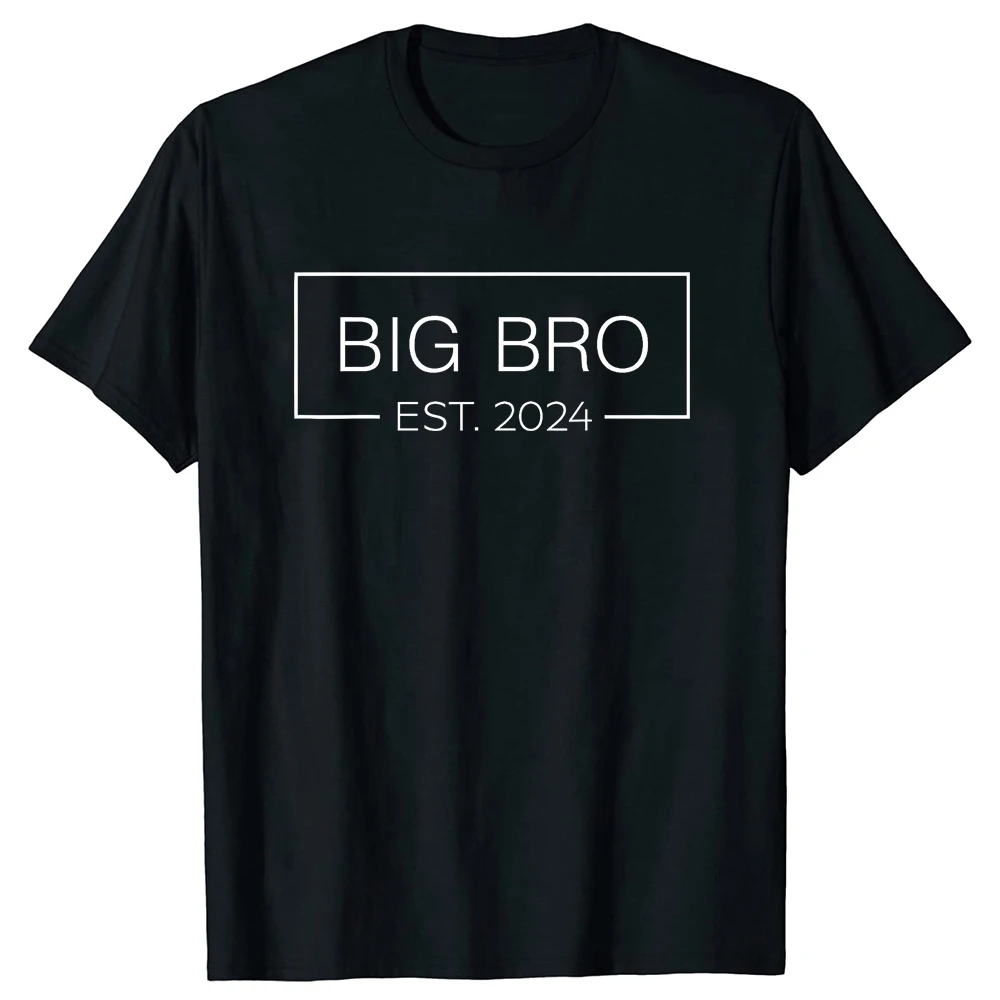 Повышен до Big Brother, Повышен До Big Bro Est 2024, Футболки с круглым вырезом и коротким рукавом, Модная футболка, Одежда, Повседневные футболки