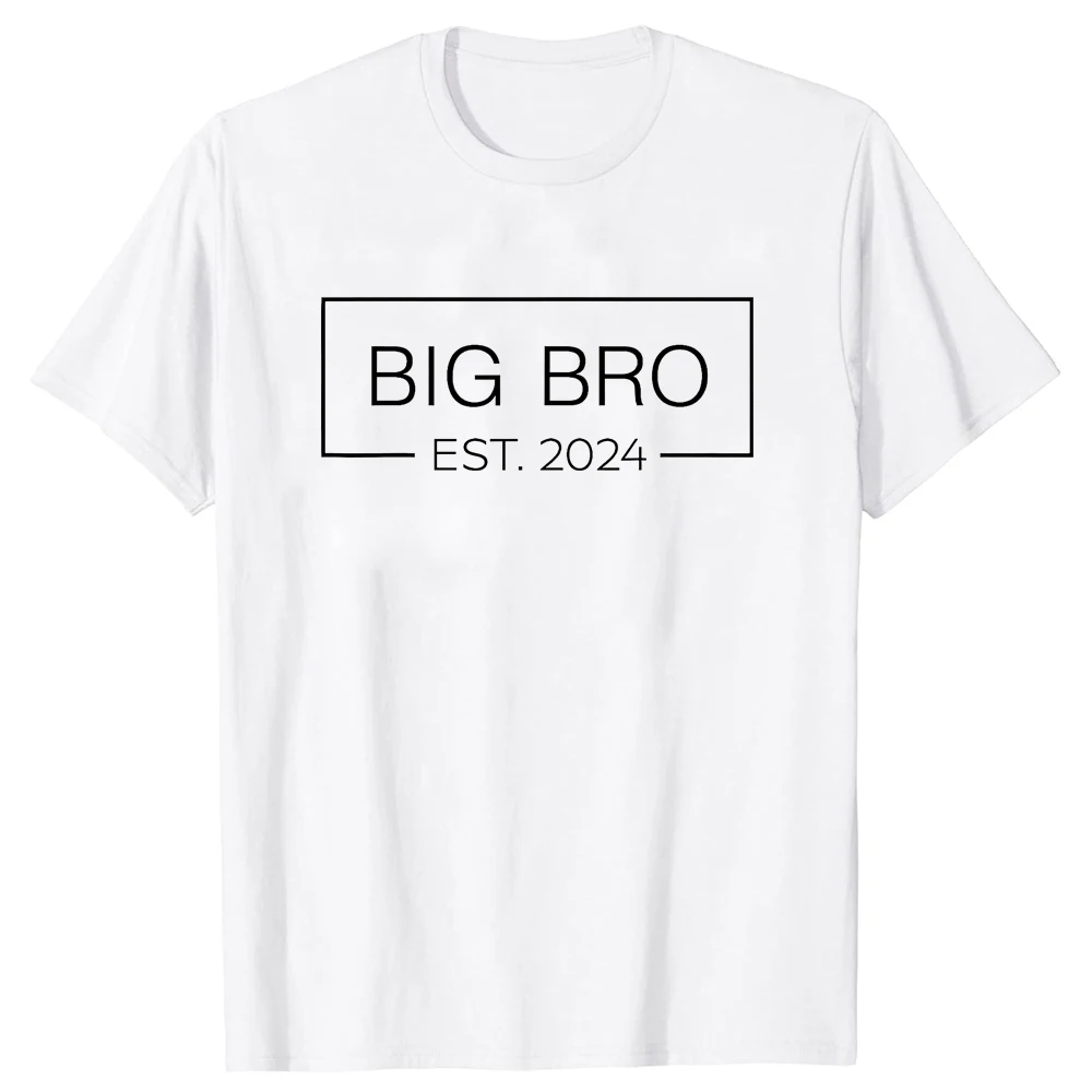 Повышен до Big Brother, Повышен До Big Bro Est 2024, Футболки с круглым вырезом и коротким рукавом, Модная футболка, Одежда, Повседневные футболки 1