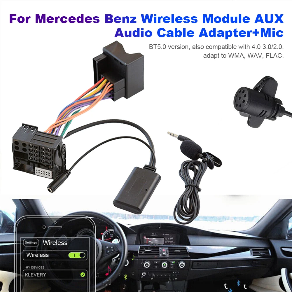 Аудио MP3 Музыкальный Адаптер с Микрофоном Автомобильный Стерео Bluetooth-Совместимый Комплект Аудио 20 30 50 APS для Mercedes-Benz W251 W221 R230