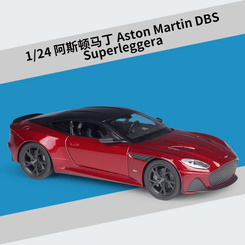Отлитый под давлением WELLY в масштабе 1:24 Aston Martin VANQUISH Coupe, имитирующий сплав, красная модель автомобиля, Коллекционная игрушка в подарок 2