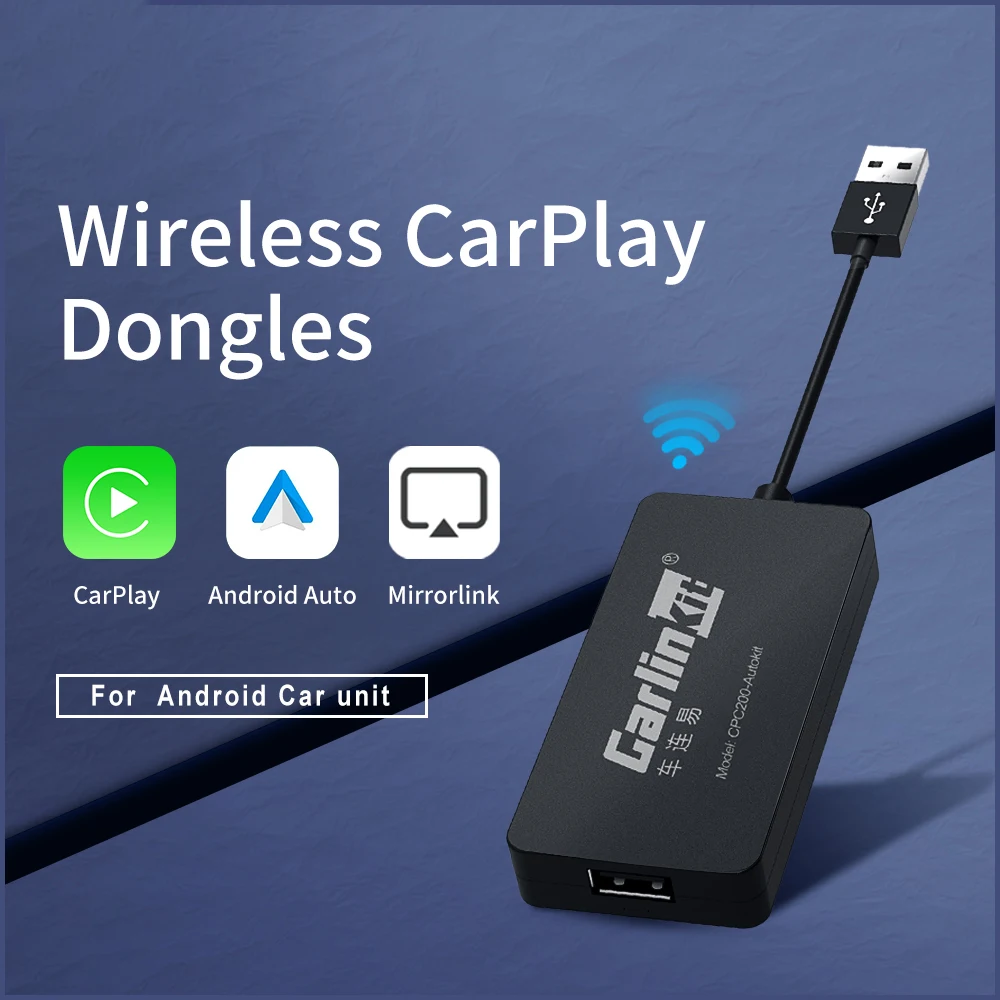 CarlinKit Беспроводной адаптер CarPlay Carplay Smart Link iOS 15 Встроенный беспроводной микрофон Android Автоматический ключ для модификации Android