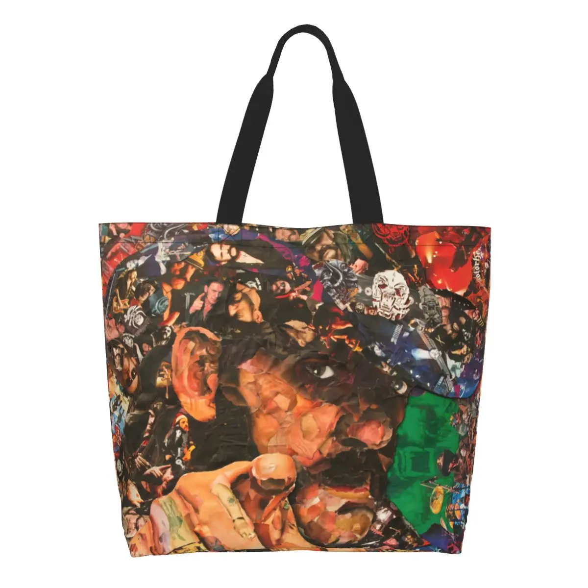 Супер рок-звезда Lemmy Collage Сумки-тоут для бакалейных товаров, женские забавные холщовые сумки для покупок через плечо, сумки большой емкости