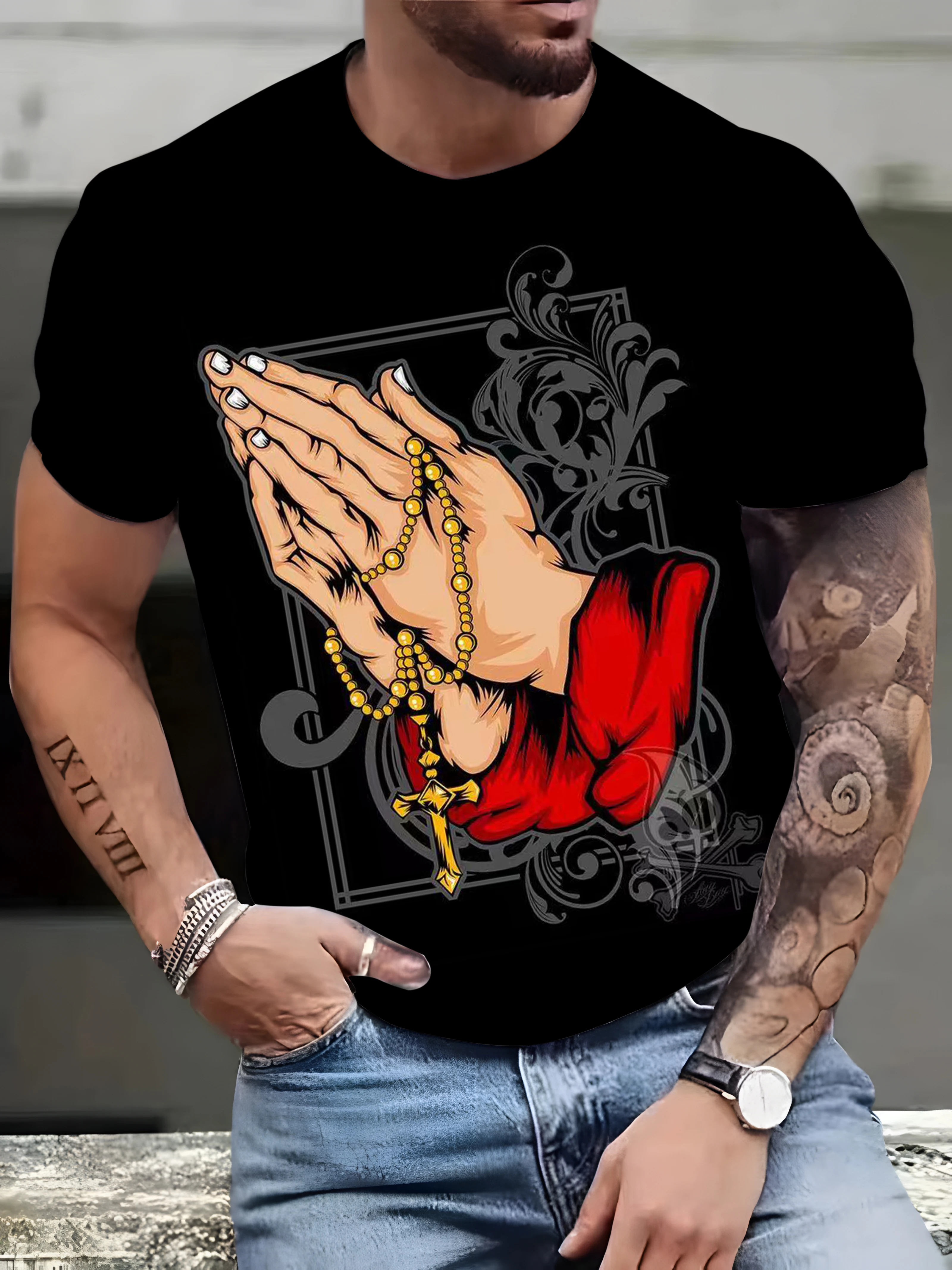 Модная летняя футболка с изображением Орла и огненного Феникса с 3D-принтом, Мужская футболка с круглым вырезом и коротким рукавом, топ оверсайз 3