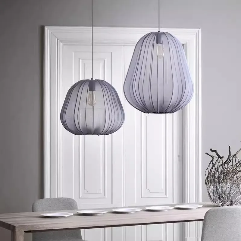 Подвесной светильник из ткани Nordic LED Art Decor для гостиной, столовой, ресторана, современной люстры в стиле Home Deco, осветительных приборов