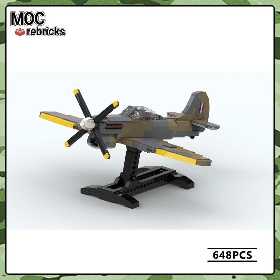 Серия Военных Истребителей WW2 Britain Aircraft MOC Building Block DIY Model Collection Экспертов Высокой Сложности Кирпичная Игрушка Рождественский Подарок
