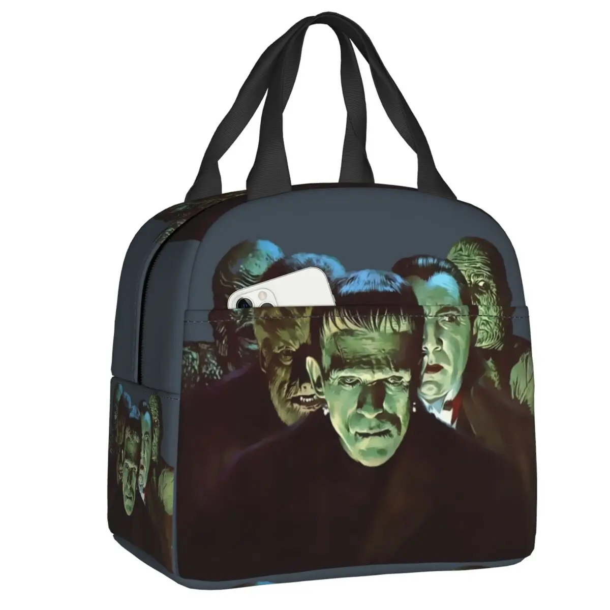 Банда монстров, изолированная сумка для ланча для женщин, Франкенштейн, фильм ужасов на Хэллоуин, Термосумка для ланча, сумки для еды