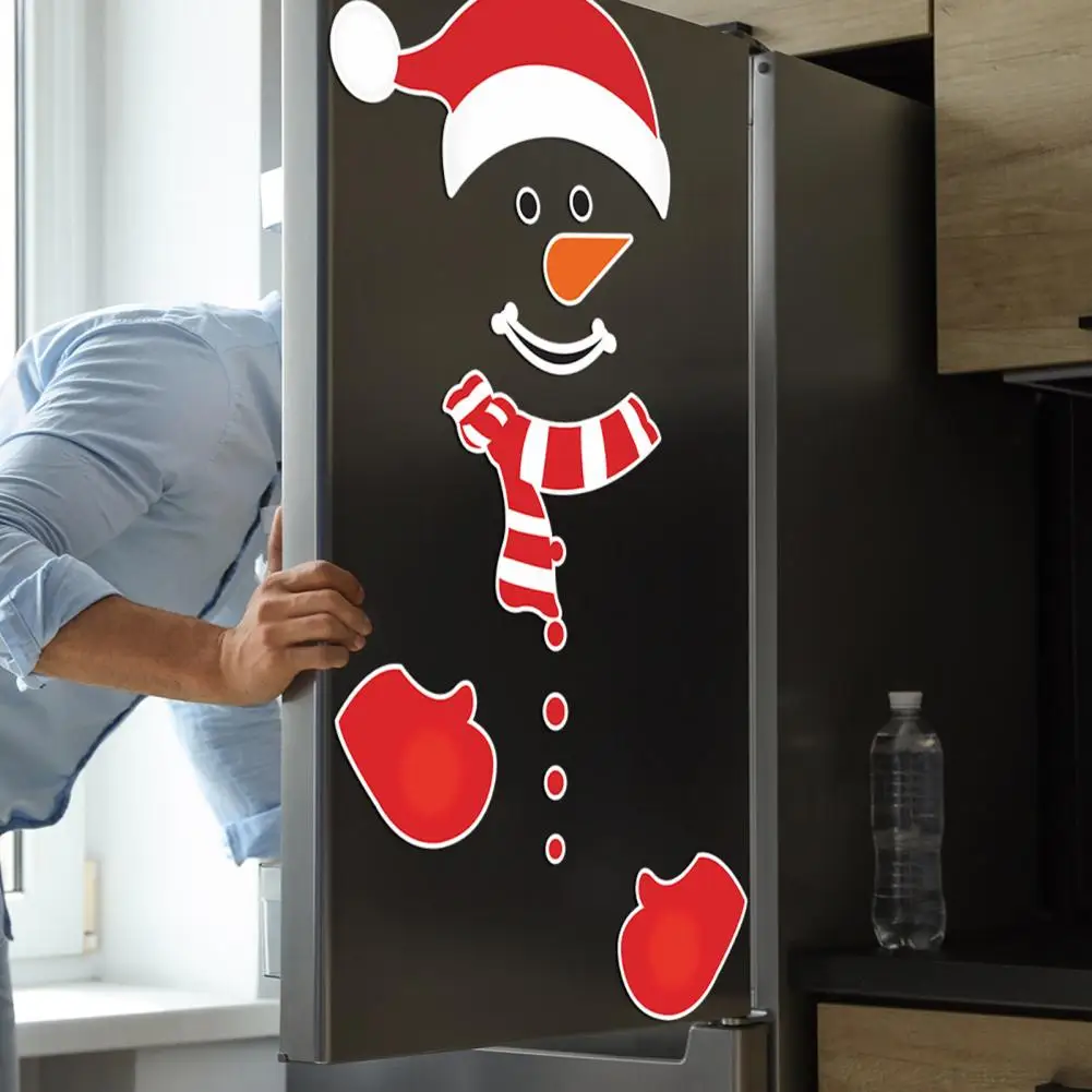 Праздничное украшение холодильника Сильный магнит в виде снеговика для холодильника Очаровательные Рождественские магниты в виде снеговика Праздничные для холодильника