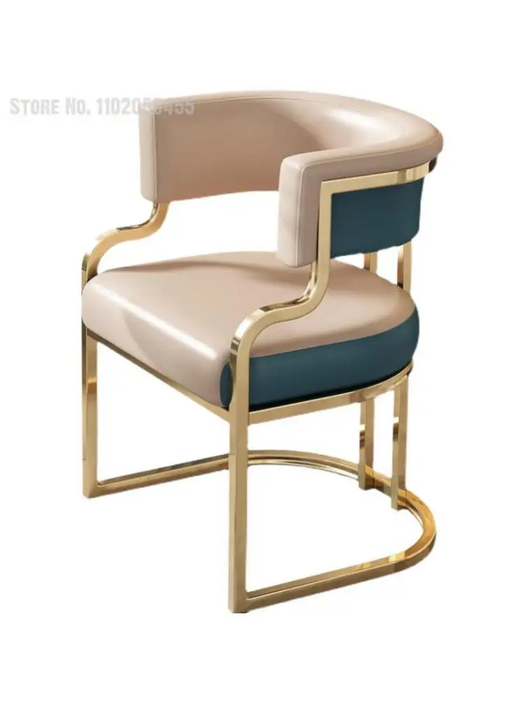 Легкий роскошный обеденный стул домашний современный минималистичный чайный стул гостиничный ресторан стул для переговоров спинка маникюр макияж обеденный