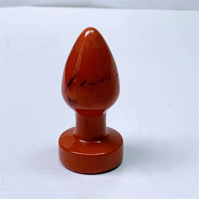 массажная палочка для пениса из натуральной красной Яшмы 7 см, Хрустальный камень, подарок в качестве исцеления для женщин, украшение дома, 1 шт.