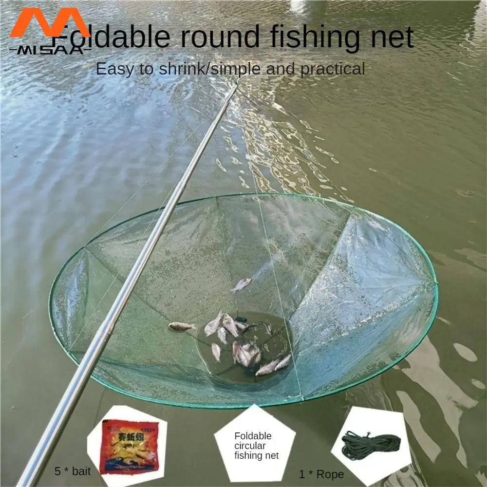 Рыболовная сеть, складная портативная круглая открытая сетка для рыбалки, практичная. Рыболовные инструменты, рыболовная клетка, высококачественные рыболовные товары