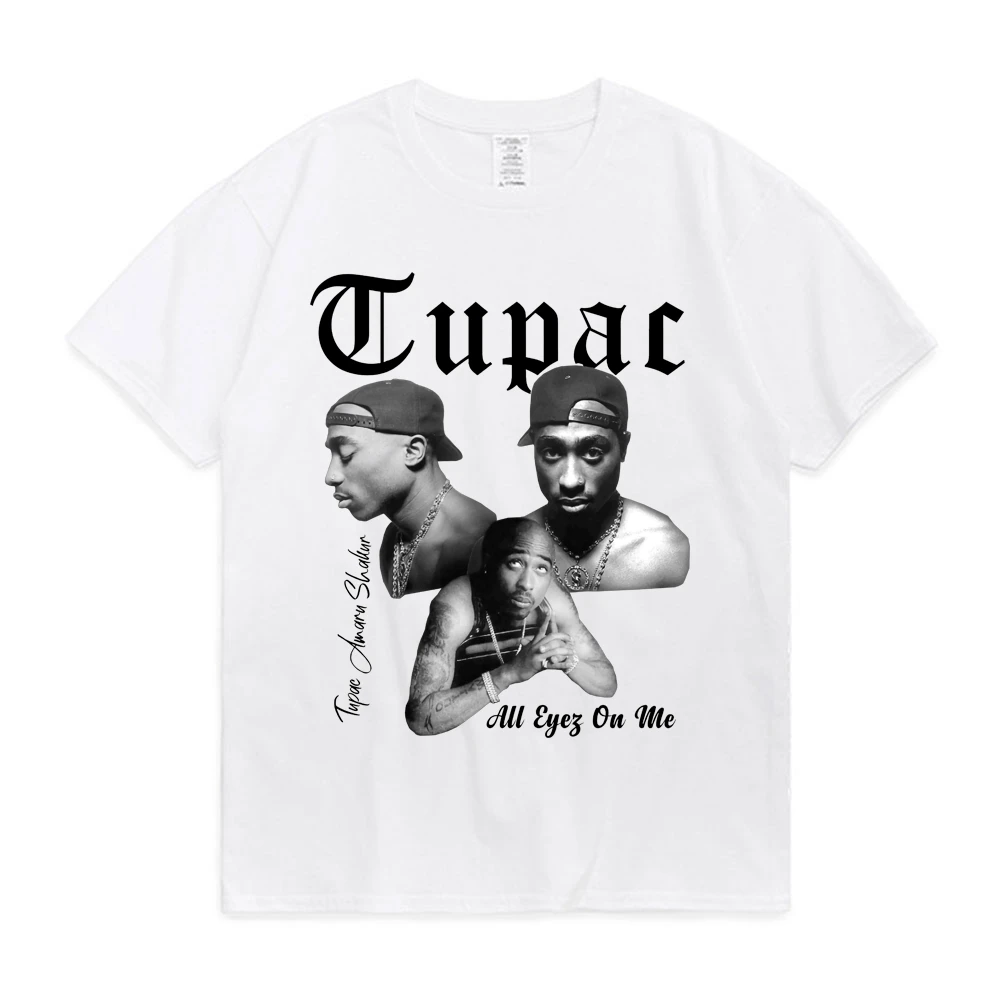 Брендовые мужские футболки Tupac 2pac Merch Летние Мужские женские топы, футболки, уличная одежда, футболка Оверсайз с коротким рукавом