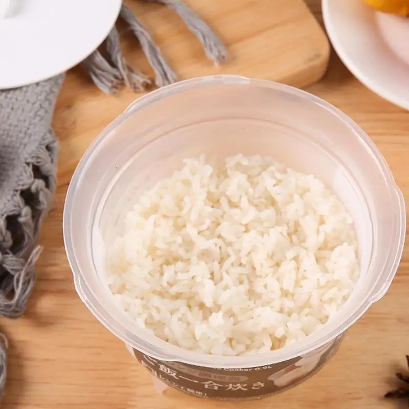 Миска для приготовления риса, Контейнер для приготовления пищи в микроволновой печи, Портативная миска для приготовления риса, Походный горшок для приготовления риса, Дорожная коробка для рисоварки
