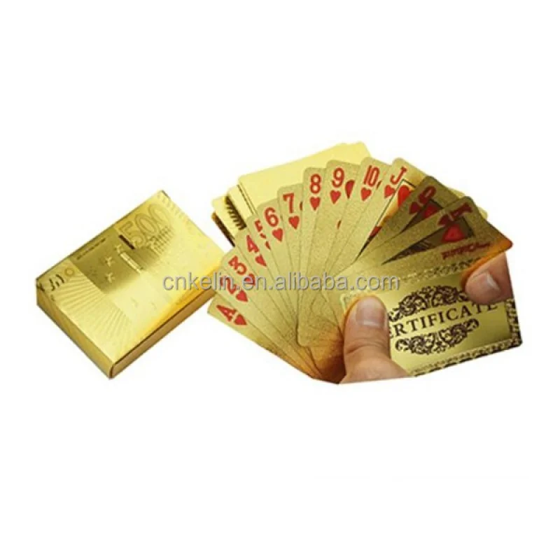 Рекламный подарок, 24 золотые игральные карты, коллекционные карты стоимостью 500 евро 3