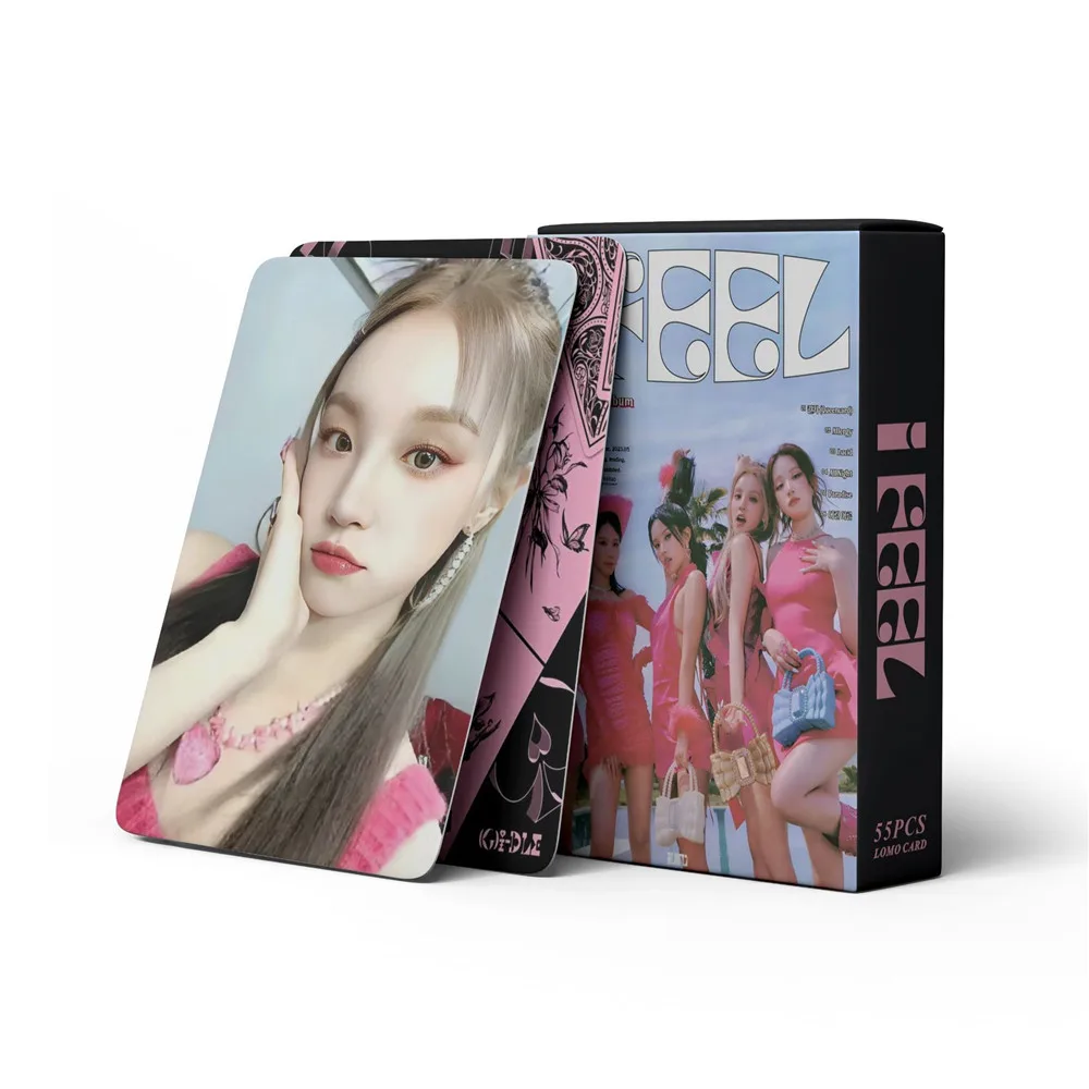 Kpop 55pcs Gidle Новый Альбом I FEEL Queencard LOMO Card Ми Ен Минни Со Ен ЮКИ Е Шухуа Селфи Фотокарточка Подарок для детей